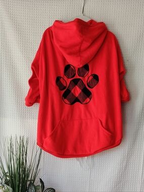 Merry And Bright Collection, Red Dog Hoodie Apparel Size Large